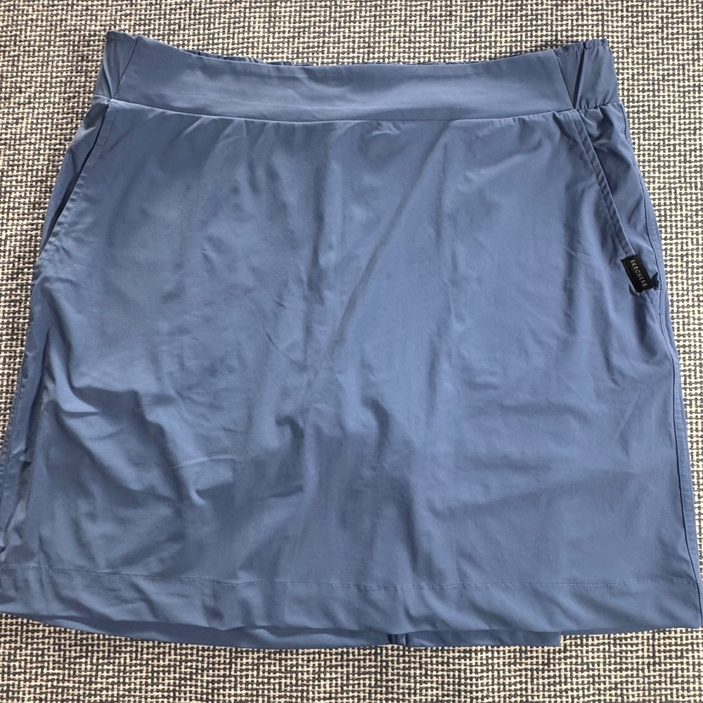 Skechers GO GOLF Women Blue Active Athletic Skort with Pocket and Inner Short XL